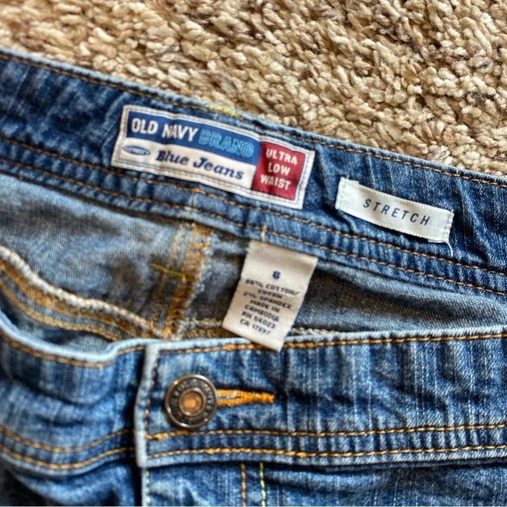Vintage Old Navy Ultra Low Waist Skirt Front Pocket Size 8 Y2K Fall 2004